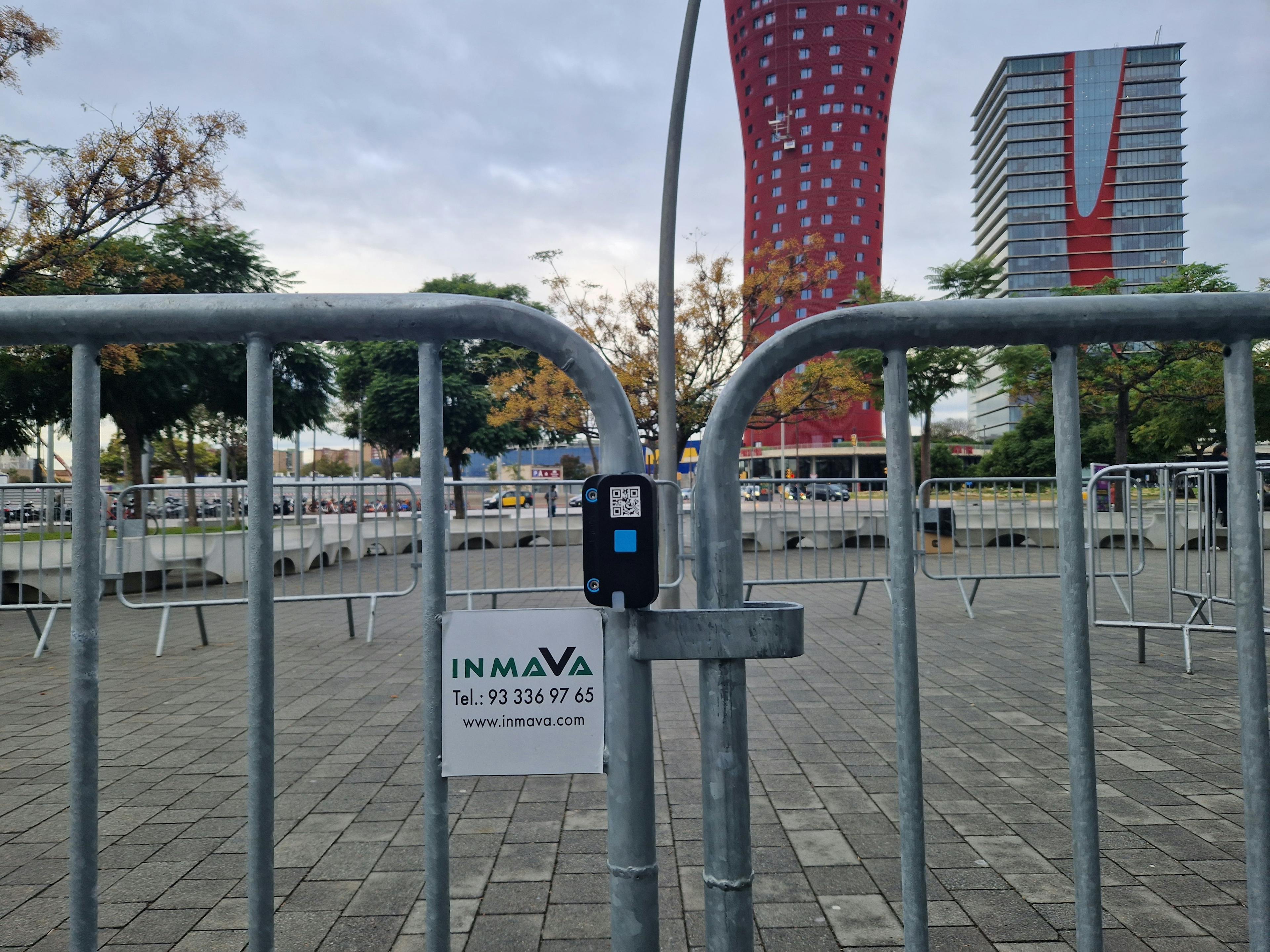 Sensor installed at the entrance of FIRA Barcelona
